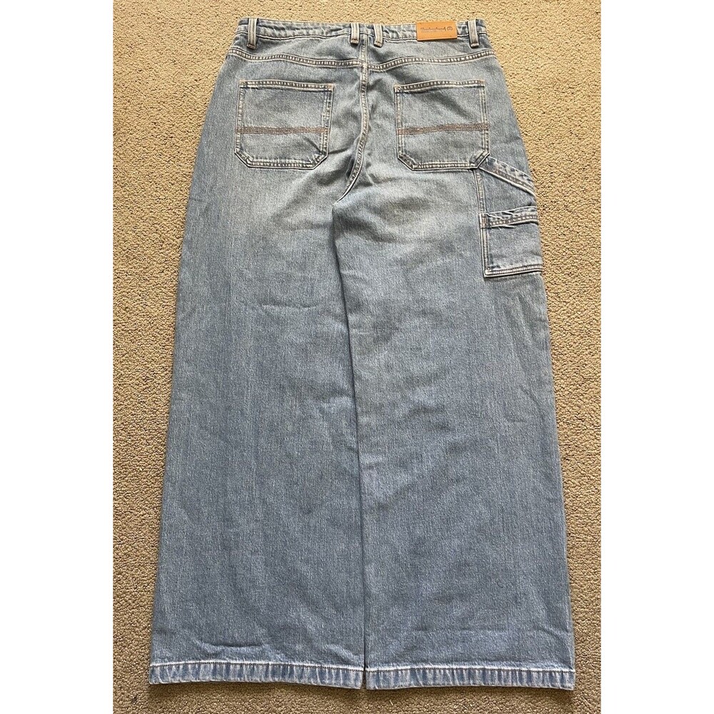 Y2K Timberland Baggy Wide Leg Carpenter Jeans 34x30 Light Wash 24” Leg openings